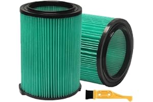 ANBOO 2 Pack VF6000 5-Layer Pleated Replacement Vacuum Filter Compatible for Ridgid Shop Vac 5-20 Gallon Wet/Dry Vacuums,Fit for Husky 6-9 Gallon Vacs