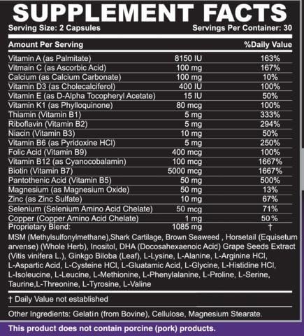The Mane Choice Manetabolism Plus Hair Growth Vitamins (1 Month)