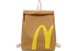 RWSEFK Funny Retro Paper Bag Casual Canvas Backpack Classic Large Capacity Bag Personalized Shoulder Casual Canvas Backpack
