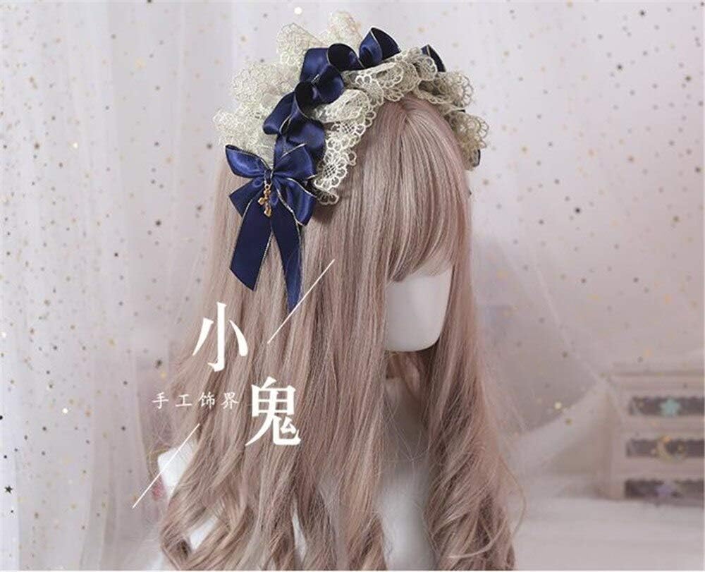 Amazon ヴィンテージ甘いロリータレースの弓帽子メイドヘアバンドヘアアクセサリーヘッドバンドエレガントな王女 Kc 頭飾り B459 アニメ 萌えグッズ 通販