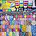 HSETIY Unicorn DIY Slime kit Supplies-18 Packs Slime, Cloud Slime, 2 Jelly Cube,Unicorn Charms, 48 Glitter,4 Magic Clay with DIY Slime Tool and Slime Box