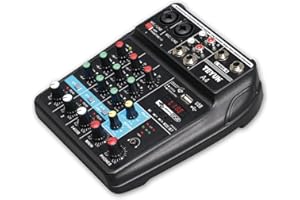 TEYUN 4 Channel Professional Portable Mixer Sound Mixing Console Computer Input 48v Power Number Live Broadcast A4 New (4-Channel)