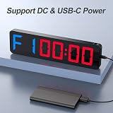ANJANK Gym Timer 15in LED Large Digital Clock with Interval Modes view 5