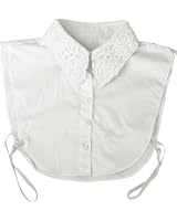 Collier Finto Staccabile Peter Pan - Organza, Chiffon E Pizzo - Con Strass - Donna E Bambina