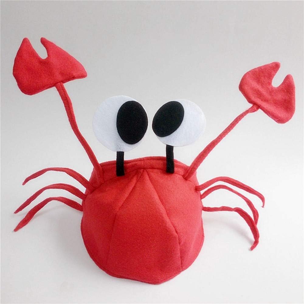 ASSUN Crab Hat Party Cap Costume Fancy Hat Seafood Lobster Cap Party Accessories: Toys & Games