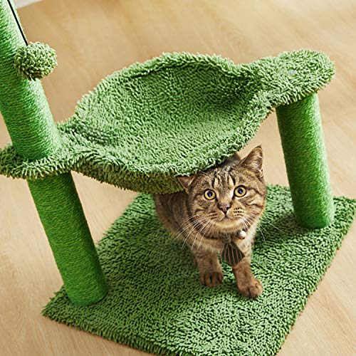 Catinsider 31" Cactus Cat Tree with Hammock and Full Wrapped Sisal