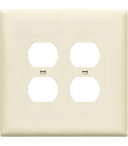 Mulberry Oversized Metal Outlet Cover – 1 Gang, Ivory, 5.5 X 3.5 Inch, UL Listed, Made In USA (Stamped Steel, Gloss Finish)