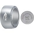 IKAPE Magnetic Dosing Funnel Set, 58MM Espresso Dosing Ring & Puck Screen Kit Compatible with 58MM Bottomless Portafilter - with 10 Small Magnet (Silver)
