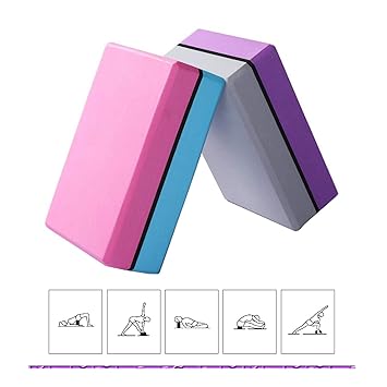 Grist CC 2pcs Bloque de Yoga - Bloque de Ejercicio Bicolor ...