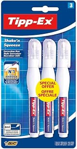 BIC TIPP-Ex Shake n Squeeze Correction Pens Pack of 3 view 1