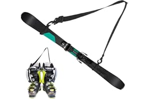 3pcs Anti-Slip Ski Harness Set, Includes Adjustable Snowboard Shoulder Carrier Strap & 2 Ski Binding Carrying Leash Snow Boot