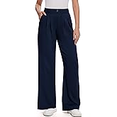 M MOTEEPI Women's Wide Leg Dress Pants Work Pants Pull on Business Casual Office Trousers Slacks 29"/31"