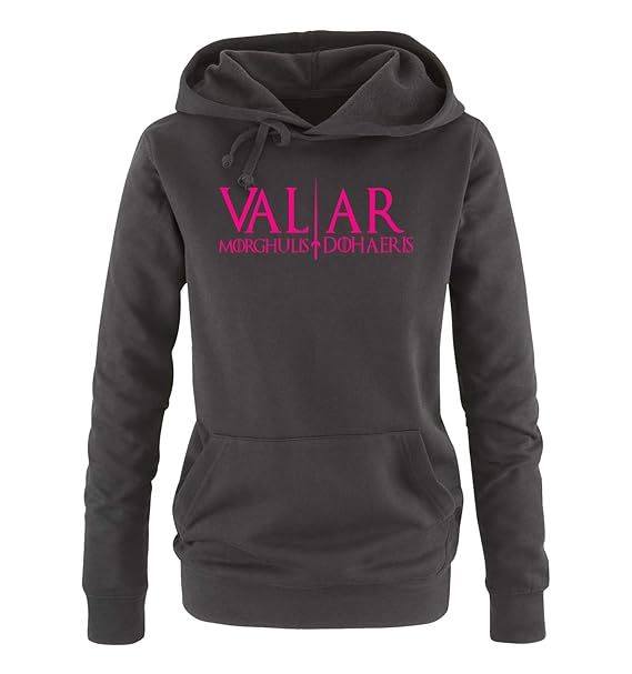 Just Style It - Valar Morghulis/Dohaeris - Game of Thrones - Damen Hoodie - Kapuze, Kängurutasche, Langarm, Print-Pulli