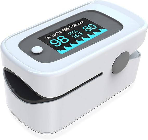 Pulse oximeter, Blood Oxygen Monitor with Alarm, Accurate Readings