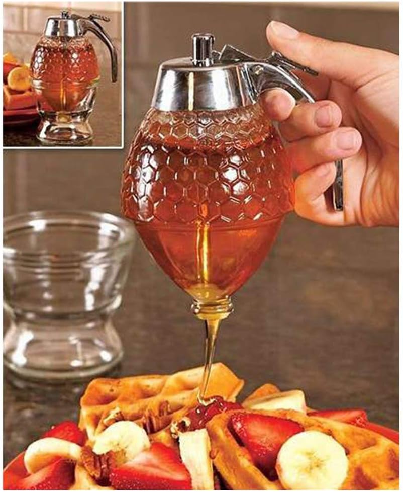 Honey dispenser, syrup dispenser, beautiful honey jar, honey