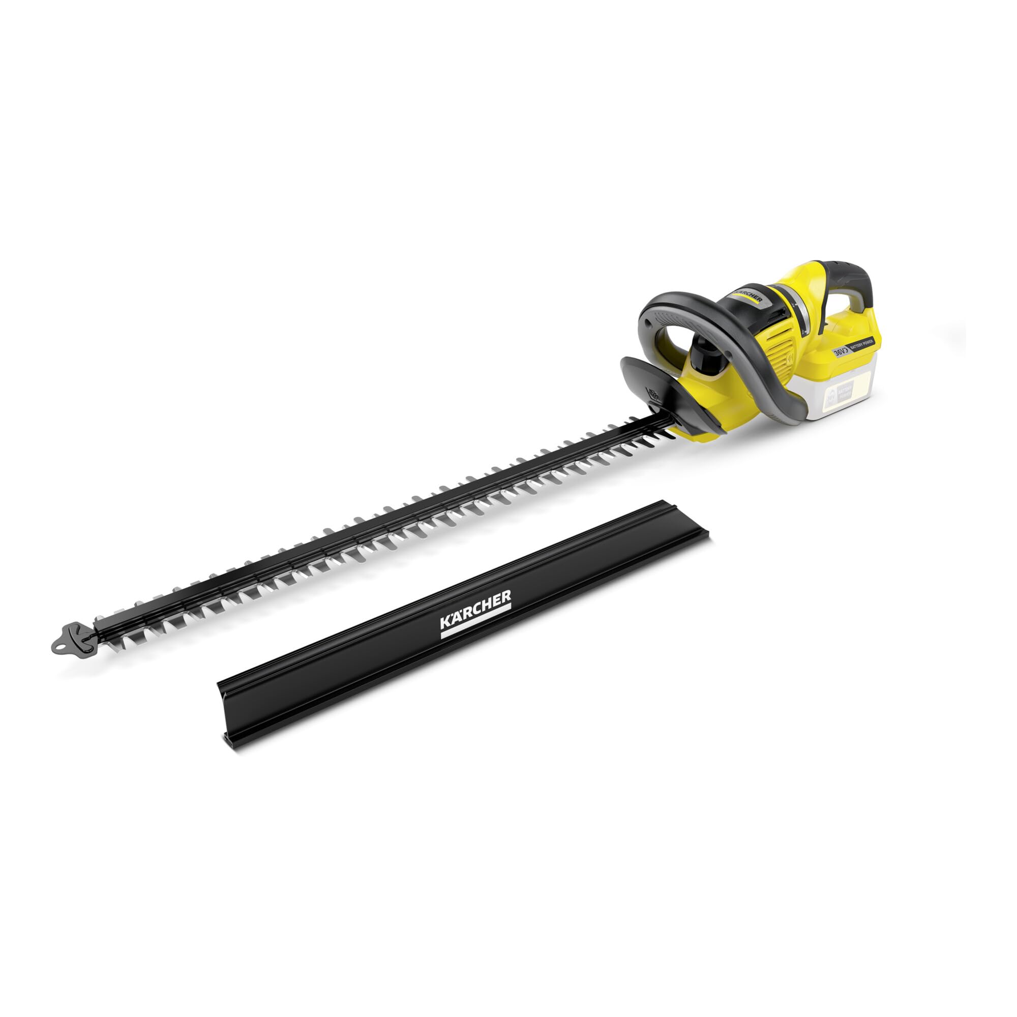 Kärcher 36 V HGE 36-60 Cordless Hedge Trimmer, Cutting Length: 60 cm, 2 Speed Levels, Saw Function, Cut Sweeper, Power: Max. 600-1200 m, Can be Used with Kärcher 36 V Battery, Without Battery