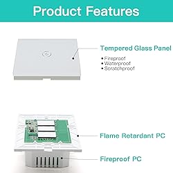BSEED Smart Light Switch,1 Gang WiFi Touch Switch