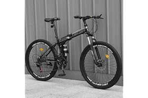 Mountain Bike 26 Inch Folding Bicycle 21 Gear Folding Bicycle Adult MTB Bike Disc Brake Bicycles for Girls Boys D,26inch