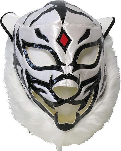 Amazon プロレスマスク 白虎仮面 ベンガラ 応援用マスク ホワイト ブラック ルチャリブレ プロレス コスプレ 仮装 通販