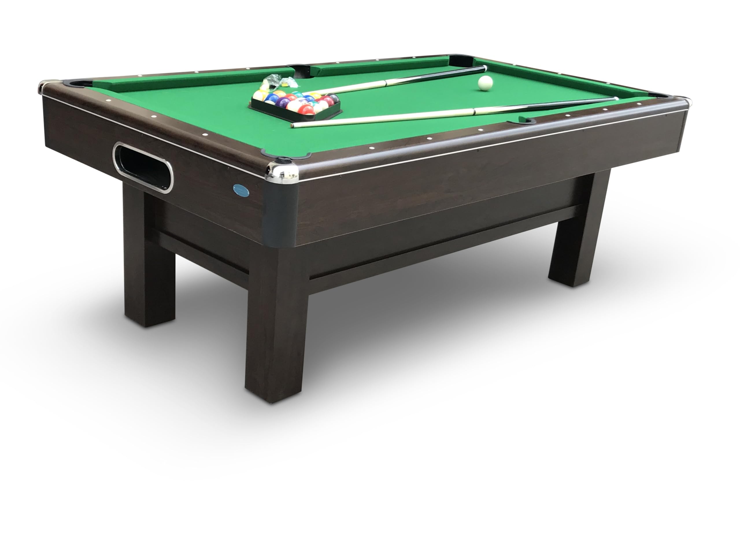 Gamesson Cambridge 7 Ft Pool Table - 110kg, Brown/Green | Elegant Wood Finish & Green Felt | Automatic Ball Return | Perfect for Pubs & Games Rooms | Classic Design | Billiards & Pool