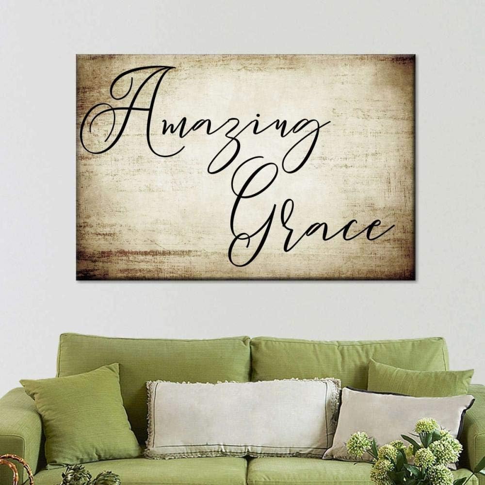 VYQDTNR Canvas Framed Wall Art Prints Amazing Grace HD Painting