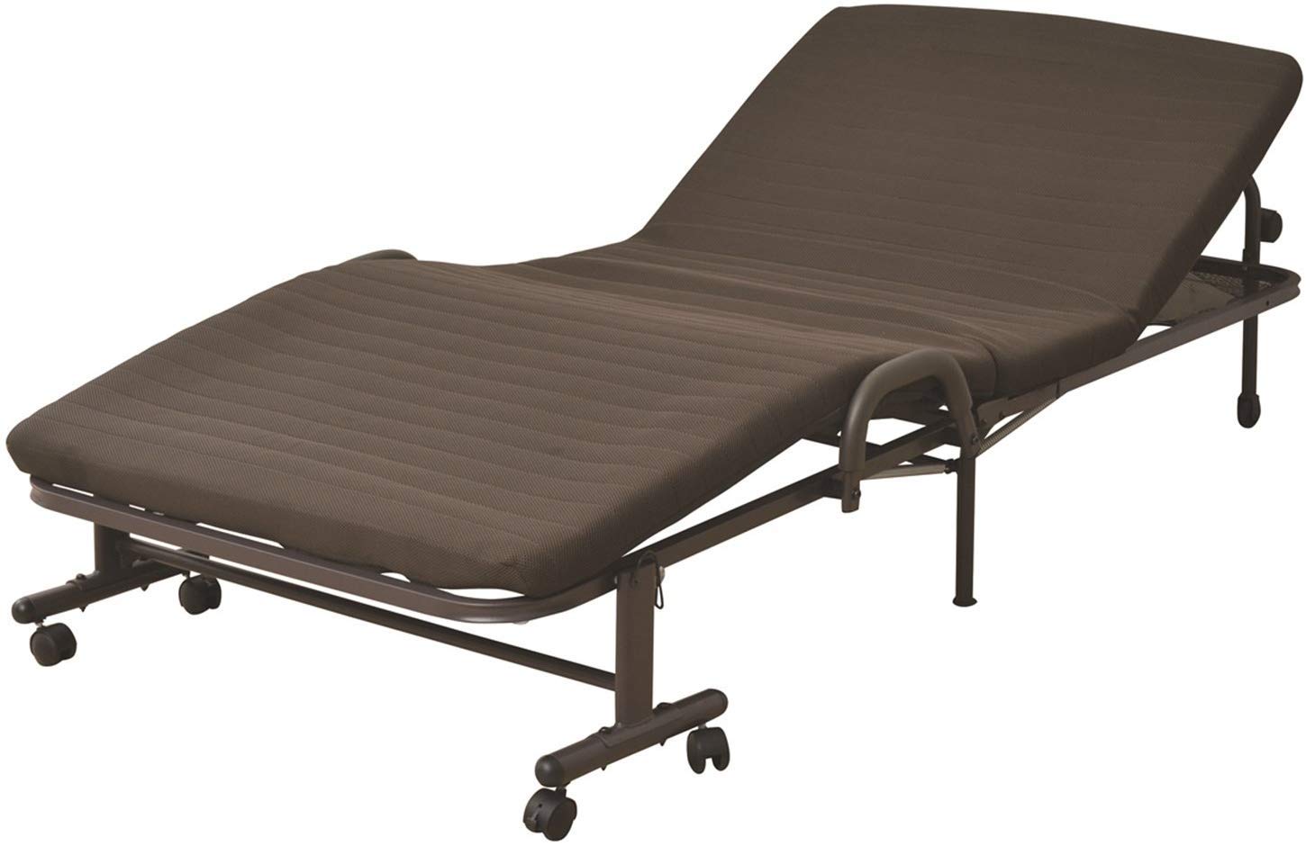 山善(YAMAZEN) ベッド 電動ベッド 折りたたみ かんたんリモコン操作 メッシュ(通気性) 折りたたみベッド リクライニング ベッドフレーム シングル 幅101.5×奥行207×高さ47.5㎝ 組立品 ダークブラウン CEB-8S(DBR)商品画像