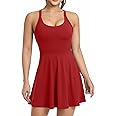 Womens Workout Tennis Dress with Built in Shorts and Bra Athletic Golf Activewear for Exercise