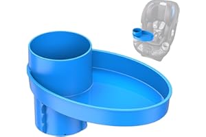 SHAKVEN Rotating Car Seat Cup Holder Snack Tray for Kids | Car Seat Cup Holder Snack Tray,Car Seat Food Tray for Toddler,Storage Tray Stroller Snack Tray for Most Car Seats