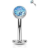 COCHARM G23 Solid Titanium Belly Button Rings Floating Belly Navel Rings 14G Internally Threaded Belly Piercing Jewelry Hypoallergenic