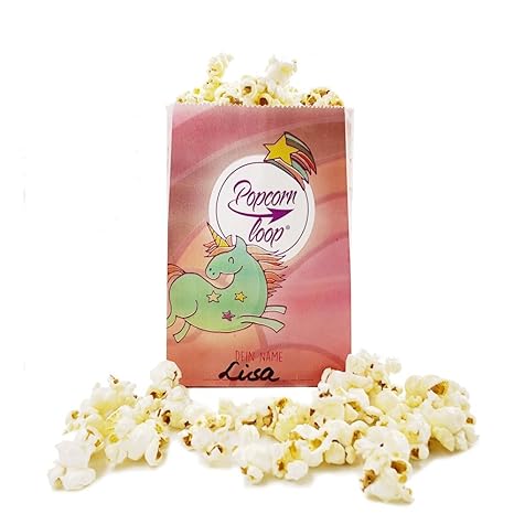 popcornloop Die Original Papier Popcorntüten Im Einhorn Design 4 x 15er Packungen Insgesamt 60 Stück
