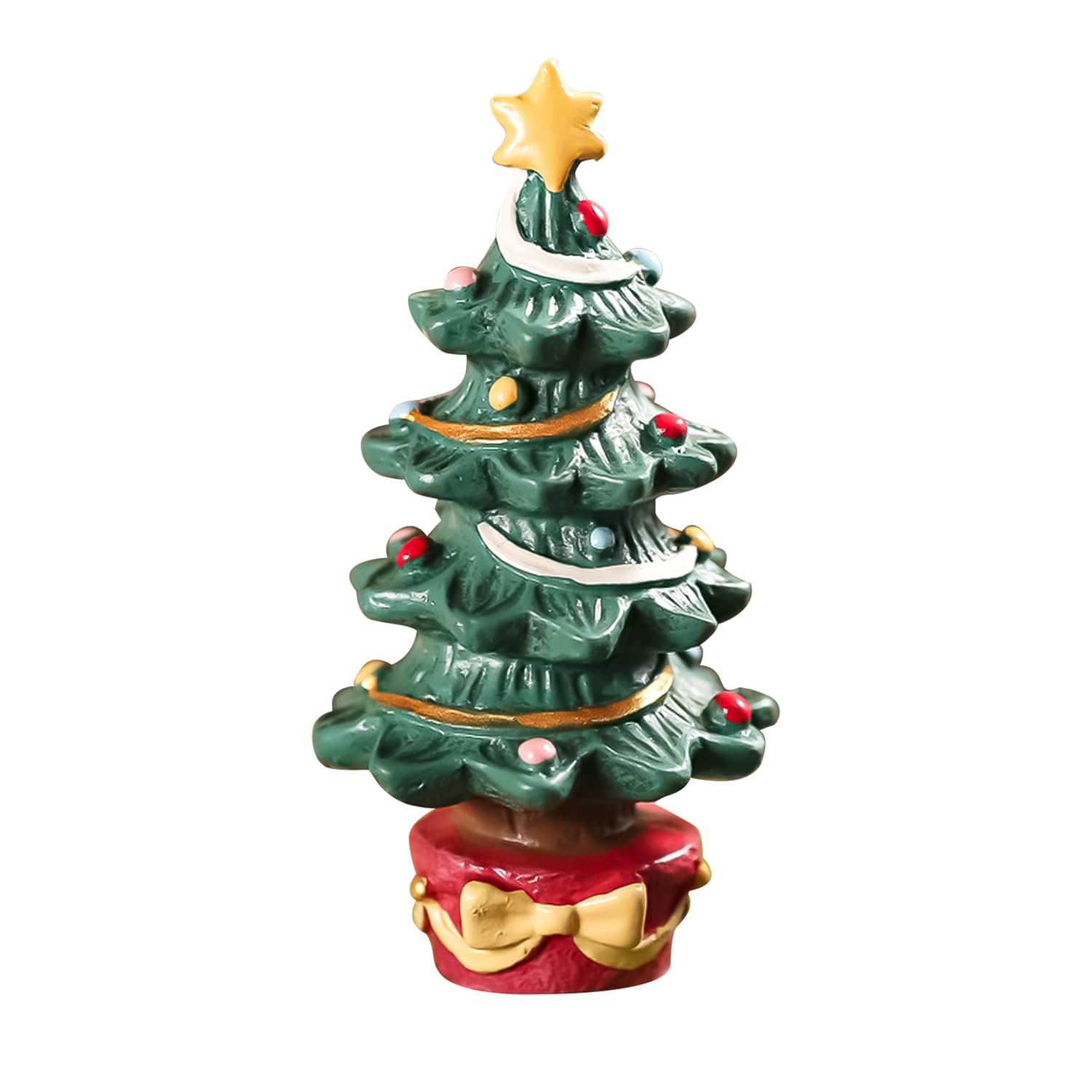 NAUZE Christmas Tree Aquarium Decoration Resin Craft Tabletop Decoration Creative Fish Tank Supplies for Cartoon Christmas Landscaping Decor