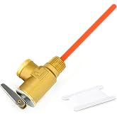 GASHER 1/2" NPT RV Water Heater Temperature &amp; Pressure Relief Valve with Epoxy-Coated Probe, For Hot Water Heater Tanks