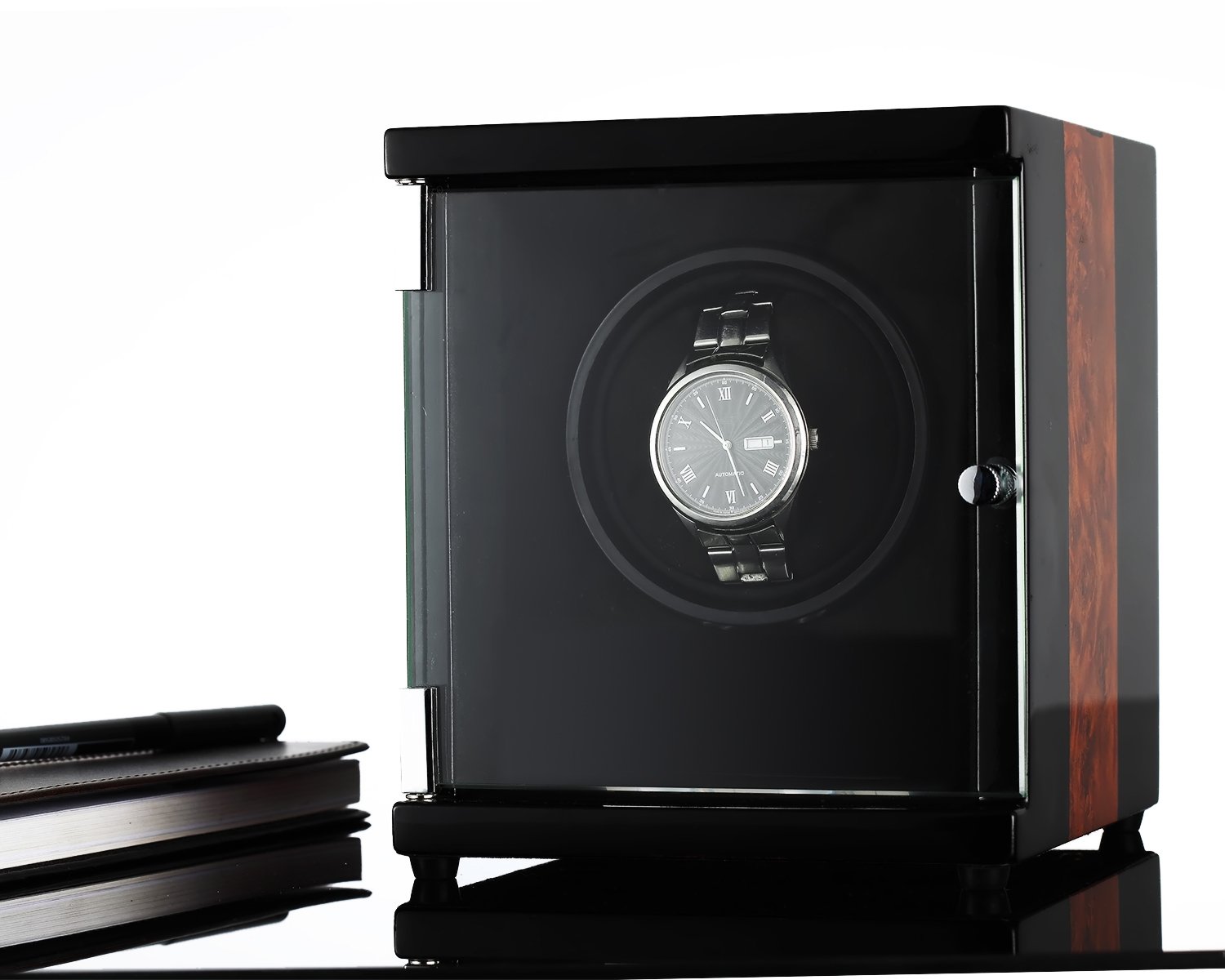 CHIYODA Automatic Single Watch Winder with Quiet Motor 12 Rotation