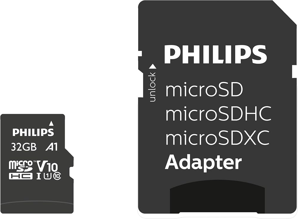 Philips 32 GB Micro SDHC Class 10 Memory Card with Adapter