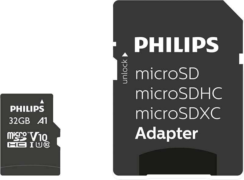 Philips 32 GB Micro SDHC Class 10 Memory Card with Adapter