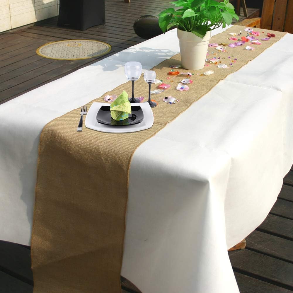 Time To Sparkle Tts Jute Hessian Table Runners 30x275cm Rustic