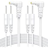 AUVON Durable TENS Unit Electrode Lead Wire for TENS EMS Units, 2 Pack | Lead Wires with 40,000+ Bends (10X Durability), Compatible with Electric Muscle Stimulators in 2.35mm Plugs &amp; 2mm Pin Pads
