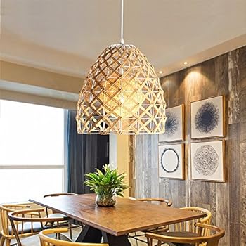 chandelier rattan pendant wicker modern industrial simple lighting lamp light rope linen single head garden chandeliers kwoking hanging lamps outdoor