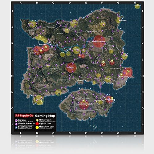 PJ Supply Mouse Pad Gaming map Large Small Computer Desk Accessory (8"8" Small Blue Map)