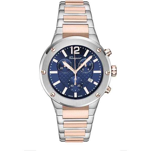 Salvatore Ferragamo オールド シルク アンサンブル Salvatore Ferragamo Men's Silver Blue Limestone Gancini