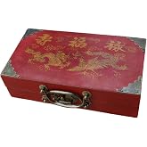 MGBISYI Vintage Chinese Terracotta Warrior 32 Chess Set Wood Table Chess Games Gift