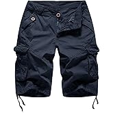 FOURSTEEDS Women's Casual Fitted Multi-Pockets Camouflage Twill Bermuda Cargo Shorts