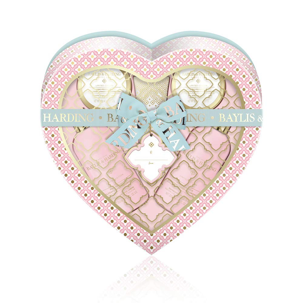 Baylis & Harding Pink Fizz & Elderflower Pink Heart Gift Set