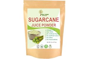 Indus Farms Superfoods Sugarcane Juice Powder, 8 oz, Natural Fructose, Nutritious Alternative to Refined Sugar, Healthy Sweet Flavor for Beverages, Coffee, Tea, Syrups, Confectionery