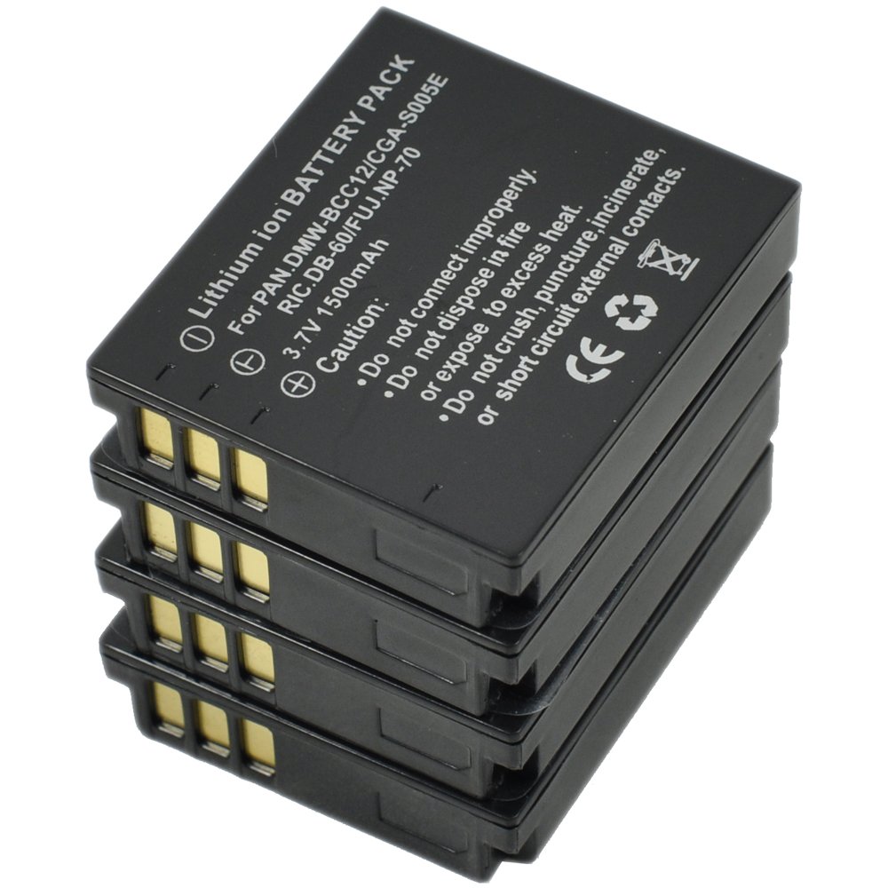 BTBAI 4x BP-41 Battery For BP41 DP1 DP2 DP3 Merrill CGA-S005 NP-70 Digital Camera Battery k1a