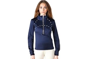 JoyCan Girl's Sparkling Ice Skating Training Jacket Diamond Plush Top Premium Skating Training Clothes for Girls