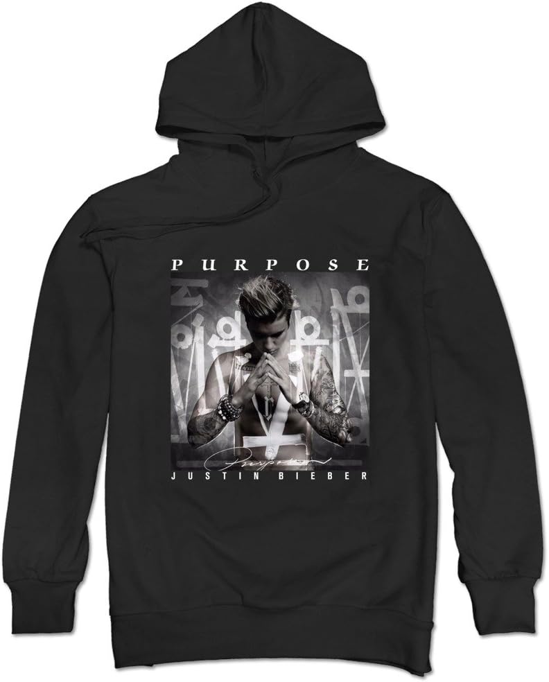JUST Men's Justin Bieber New Album Purpose The Movement Hoodie Sweatshirt