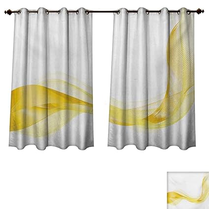 Amazon Com Rupperttextile Yellow And White Blackout Curtains
