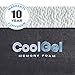 Cool Gel 12 Inch King Mattress Memory Foam Medium Firm, King Size Memory Foam Mattress Cooling, Made in the USA, 12