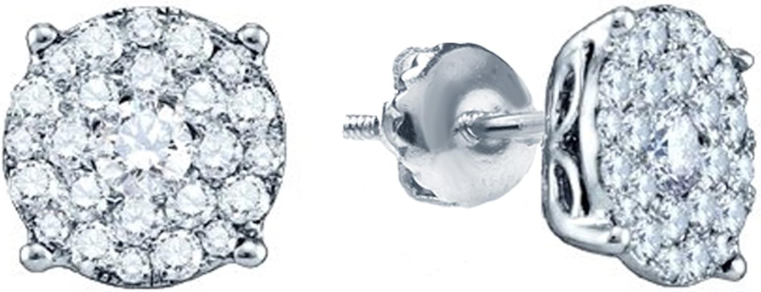 DazzlingRock Collection 18 carats Or blanc Rond I-J Diamant blanc